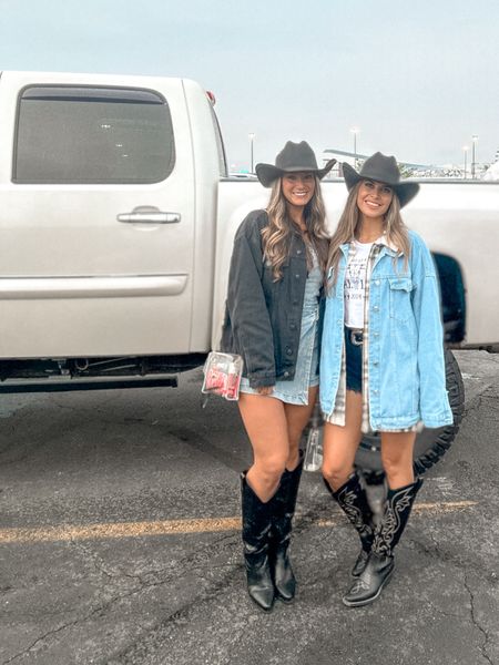 Country concert outfits 

#concertoutfit #countryconcert #cowboyhat #cowboyboots #amazonfinds #weaternwear #denimjacket #shacket 
