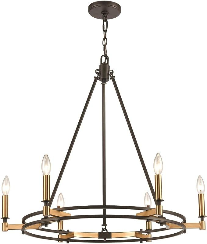 ELK Lighting 15605/6 Chandeliers, Brass | Amazon (US)