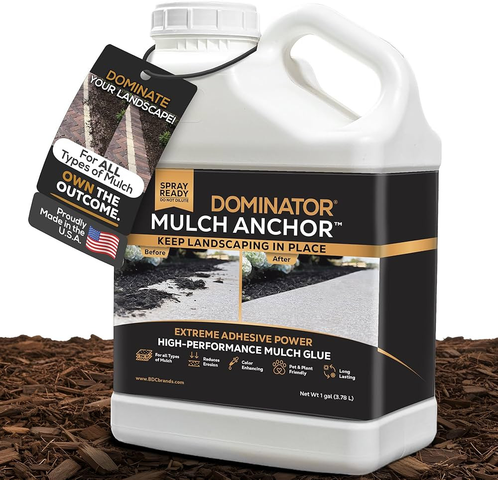 Dominator Mulch Anchor 1 Gallon - Mulch Glue & Gravel Binder, Rock Glue for Landscaping, Pea Grav... | Amazon (US)