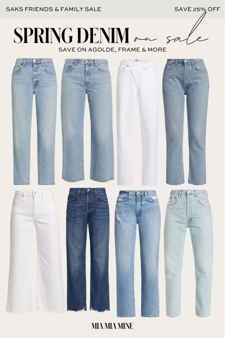 Saks fifth avenue friends and family sale - save 25% off agolde jeans, frame jeans and more 

#LTKSeasonal #LTKsalealert #LTKstyletip