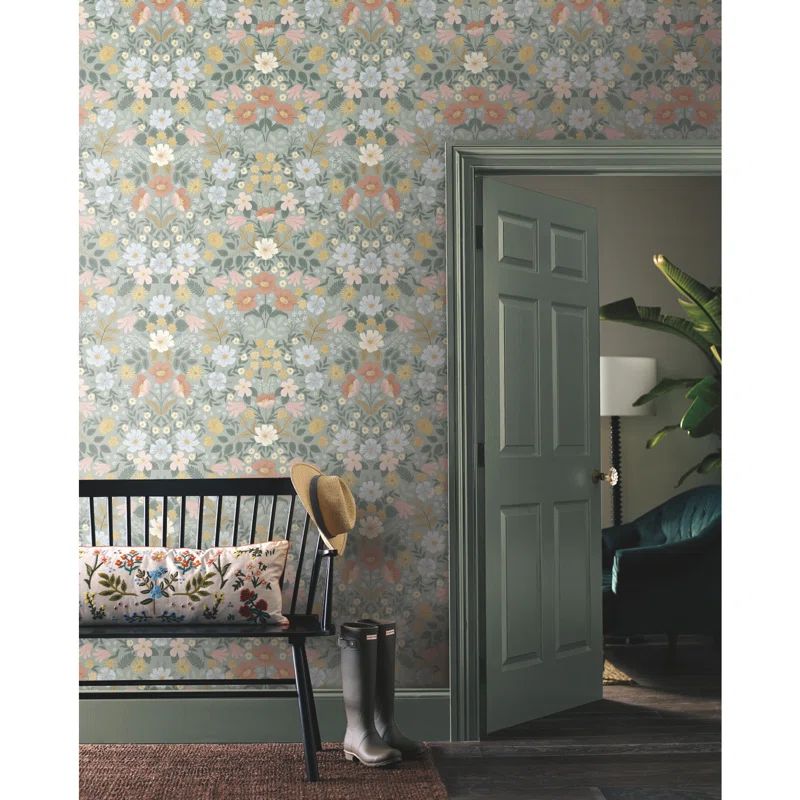 Bramble Garden 20" L x 27" W Peel and Stick Wallpaper Roll | Wayfair North America