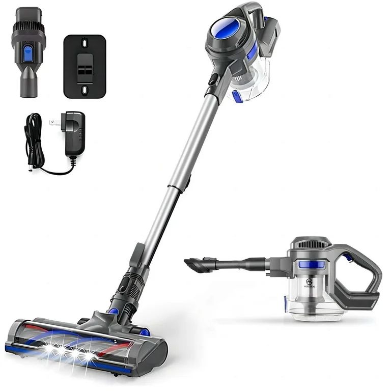 Moosoo Cordless Vacuum 4-in-1 Lightweight Stick Vacuum Cleaner, XL-618A - Walmart.com | Walmart (US)