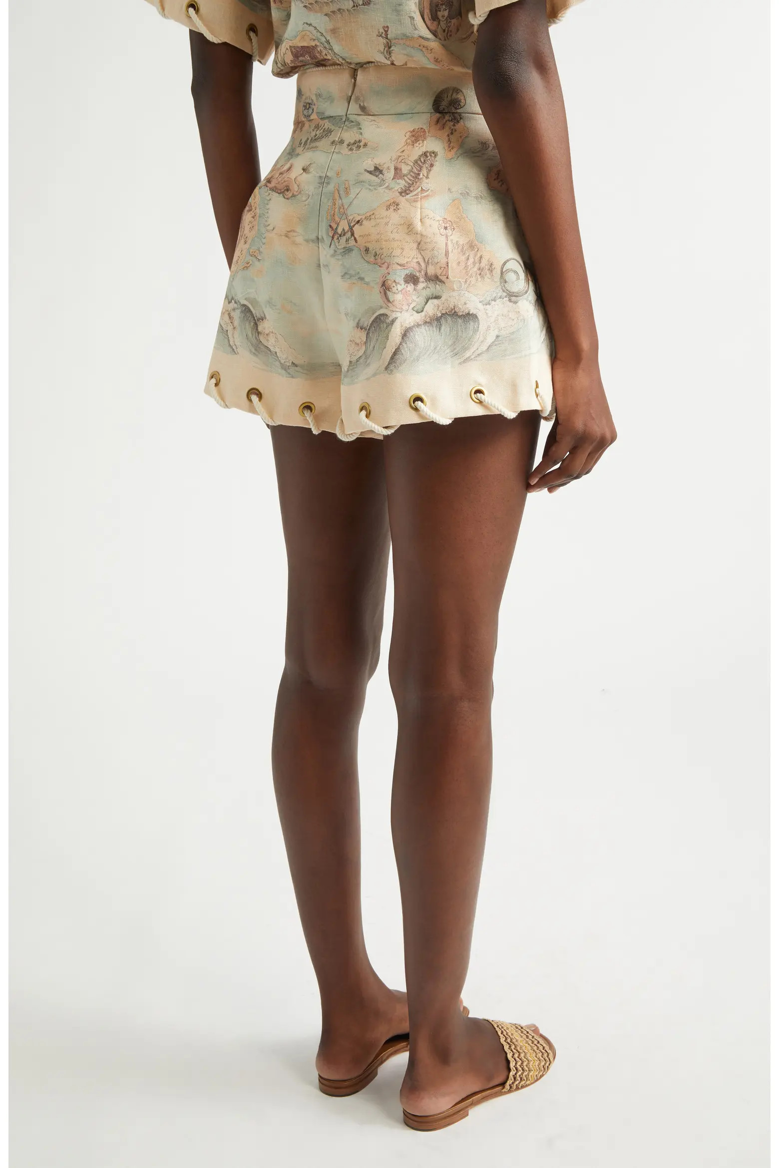 Rebellion Rope Trim Linen Shorts (Women) | Nordstrom | Nordstrom