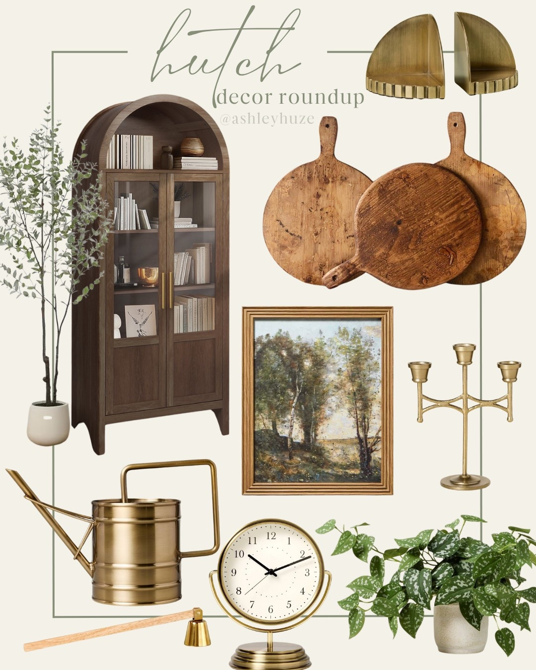 Hutch decor roundup! Sharing some favorite finds for styling your shelves/ hutch
