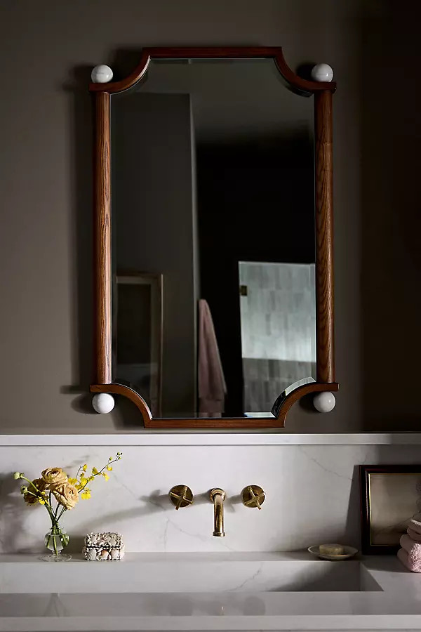 Perry Wooden Stone Mirror | Anthropologie (UK)