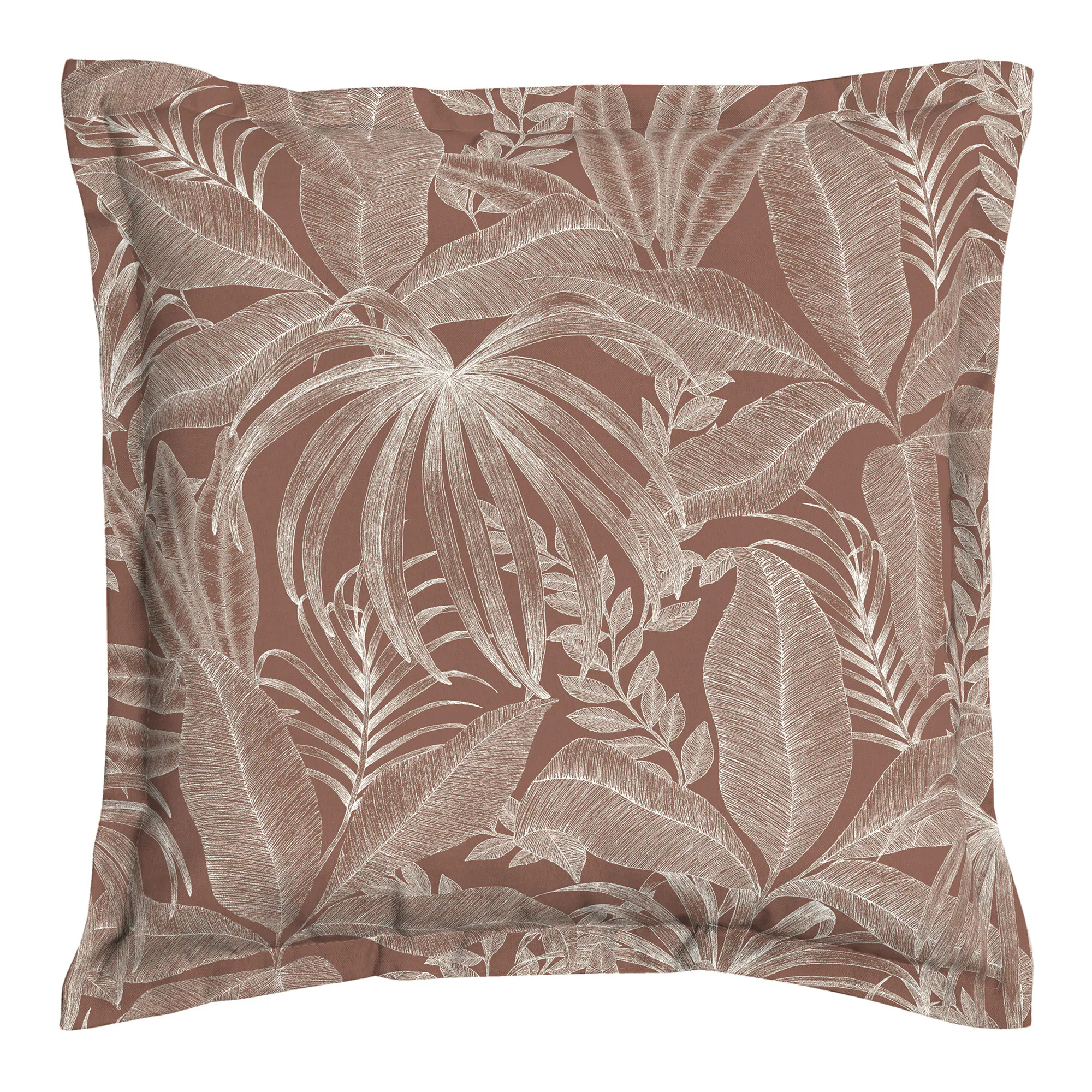 allen + roth Floral Alani Tropical Leaf Square (no theme) Throw pillow Polyester in Red | 100219074 | Lowe's