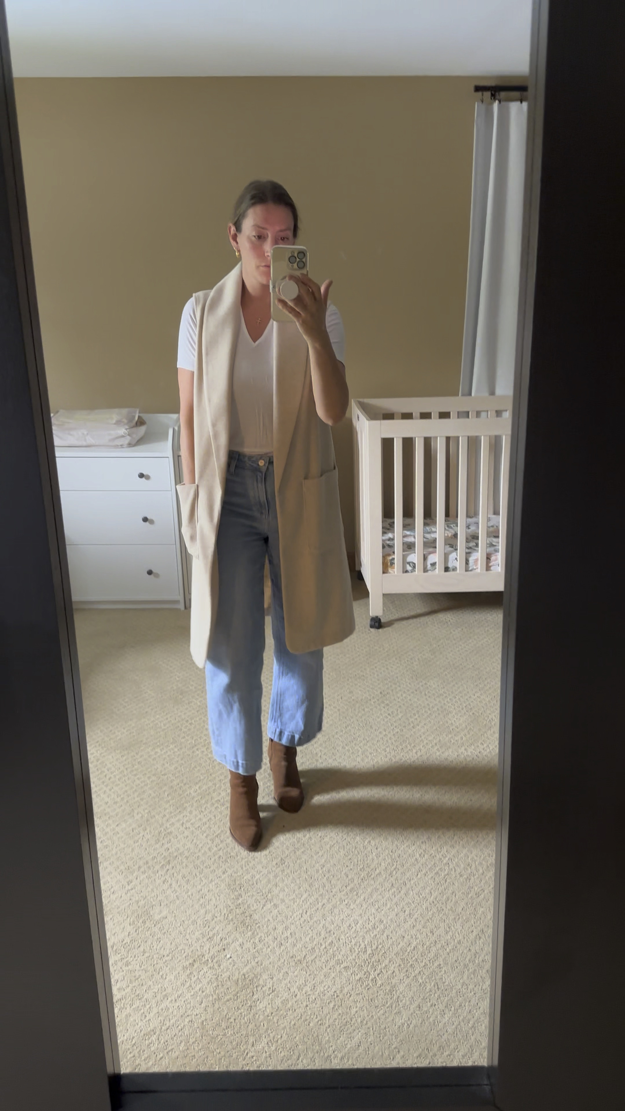 Short sleeves and cropped jeans! 
.
It’s spring 🌷 Let’s pull out our short sleeves and cut off / cropped jeans. 
.
I love these light wash cropped jeans. Here, I’ve paired it with a simple white tee, tall suede booties, and a chic wool vest. 
.
The play on different fabrics and textures brings life to the outfit 

#LTKSeasonal #LTKstyletip