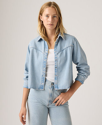 Premium Women's Logan Point Collar Shacket | Macy's