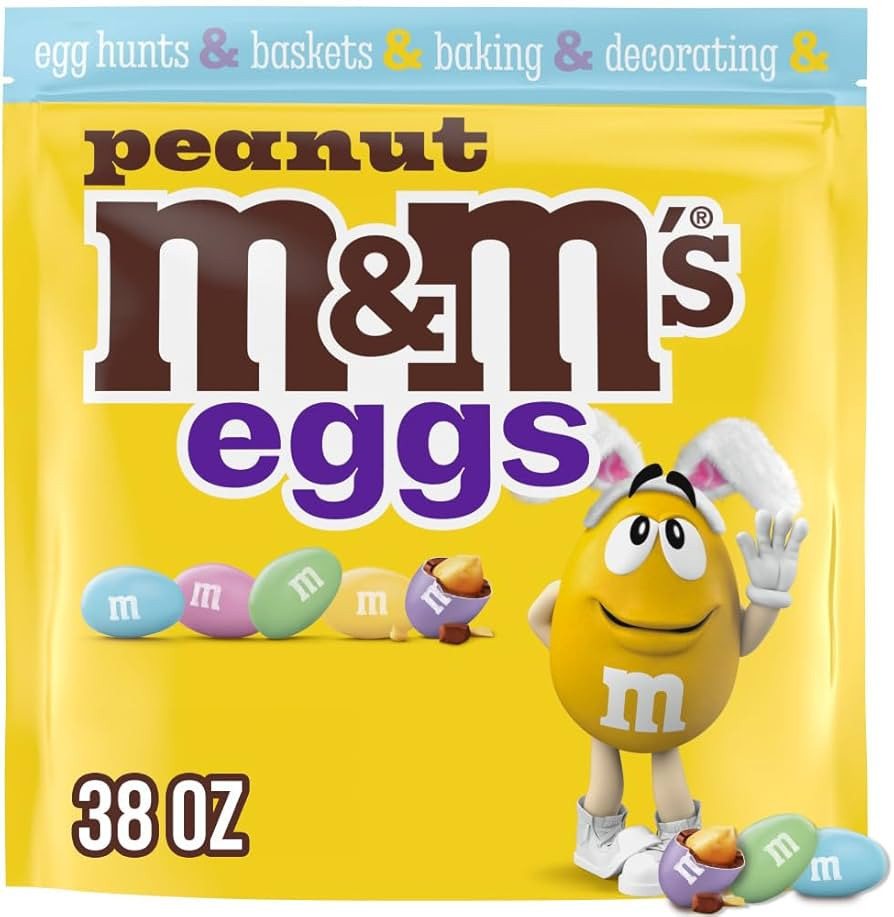 M&M’S Peanut Milk Chocolate Assorted Pastel Easter Candy Bulk, Party Size, Resealable Pouch, 38... | Amazon (US)