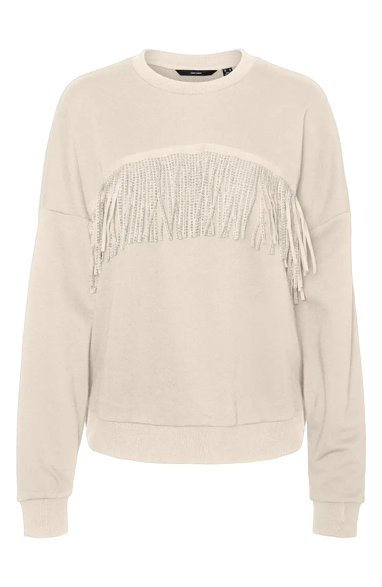 VERO MODA Kaidyn Rhinestone Fringe Pullover Sweatshirt | Nordstromrack | Nordstrom Rack