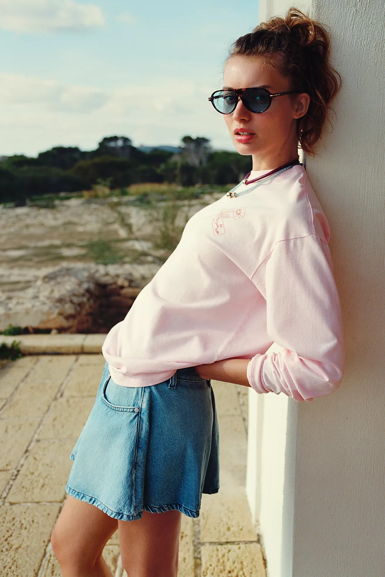 Pilcro Denim Skirty Shorts | Anthropologie (US)