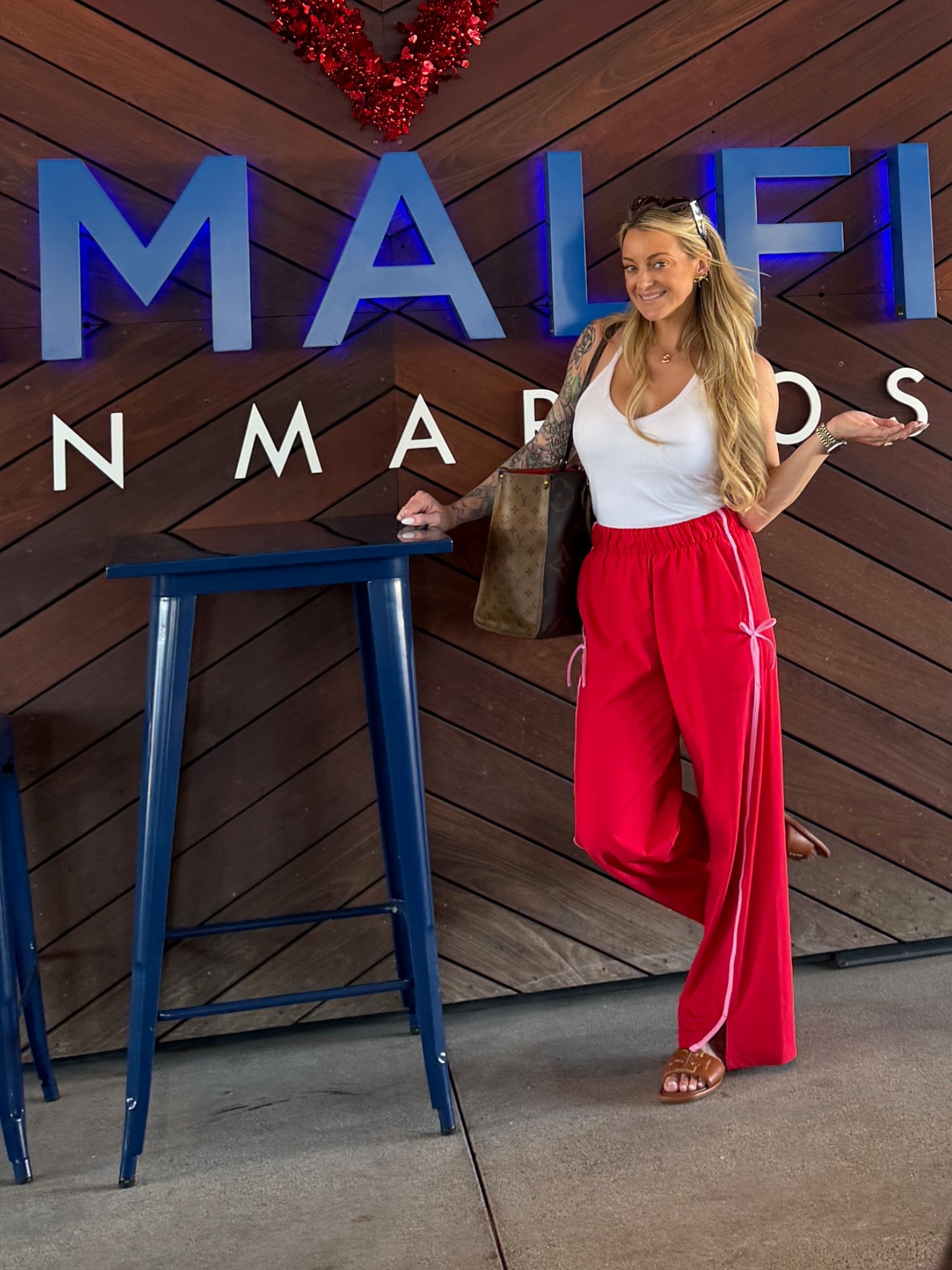 Track pants with bow details 🎀