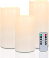 Click for more info about Homemory 6" 8" 10" x 4" Waterproof Outdoor Flameless Candles, Battery Operated Flickering LED Pil...