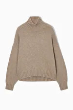 CHUNKY PURE CASHMERE TURTLENECK JUMPER - BEIGE - COS | COS (EU)