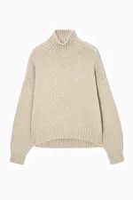 CHUNKY PURE CASHMERE TURTLENECK JUMPER - BEIGE - COS | COS UK