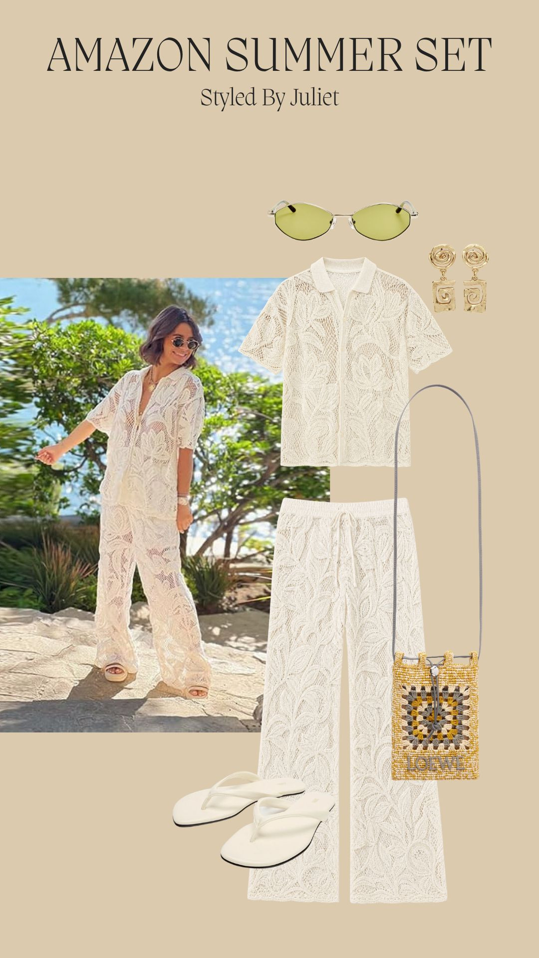 Amazon Summer Set ☀️

White Crochet Co-Ord, Beach Cover Up Set, Boho Resortwear, Relaxed Holiday Style, Coastal Chic, Poolside Outfit, Textured Summer Look, Effortless Vacation Dressing, Neutral Beachwear, Juliet Edit, Easy Summer Glam, Vacation Style  

 #LTKootd #LTKSeasonal #LTKTravel