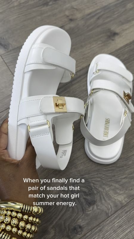 These sandals are just perfection! I went with my normal size(8). I would say they fit true to size.

#LTKVideo #LTKFindsUnder50 #LTKShoeCrush