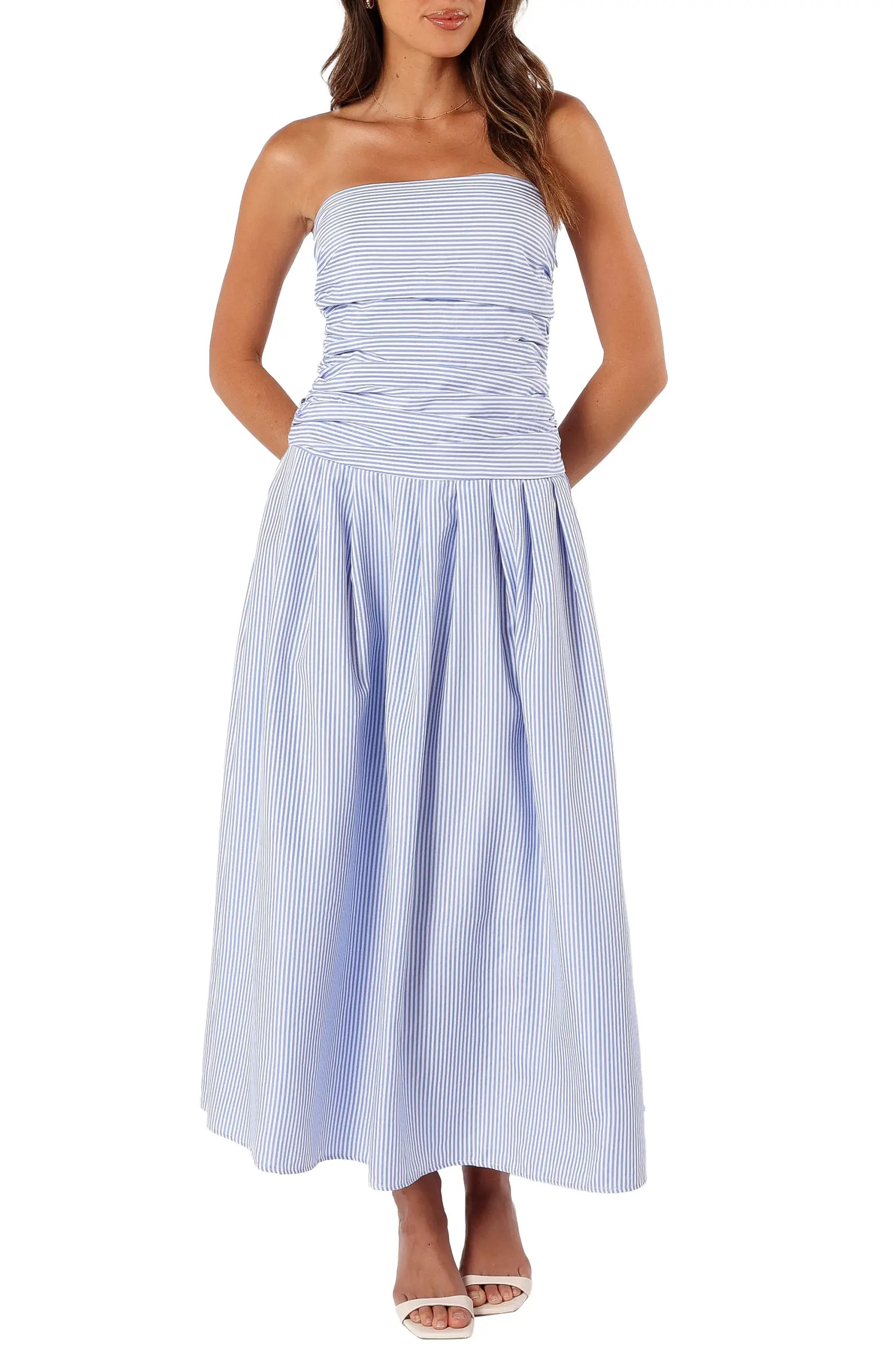 Avalee Stripe Strapless Maxi Dress | Nordstrom