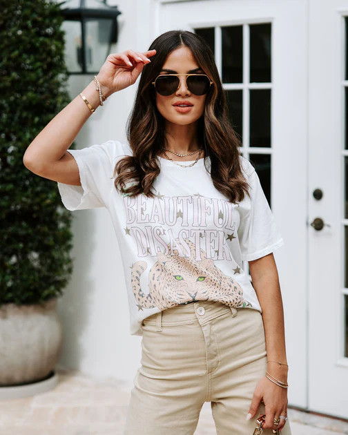 The Beautiful Disaster Cotton Distressed Tee | VICI