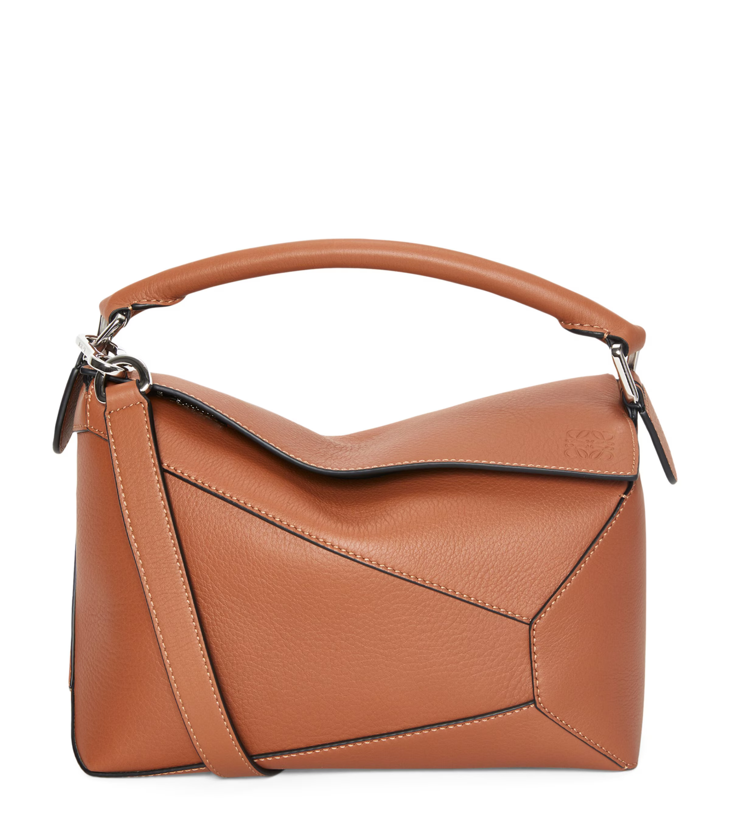 Loewe Small Leather Puzzle Edge Top-Handle Bag | Harrods