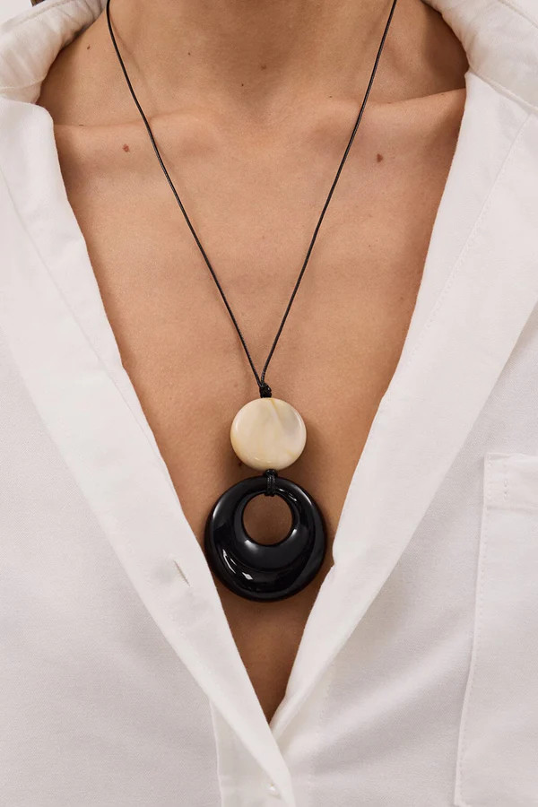 ANNA ROSSI ALBA BLACK NECKLACE | DISSH