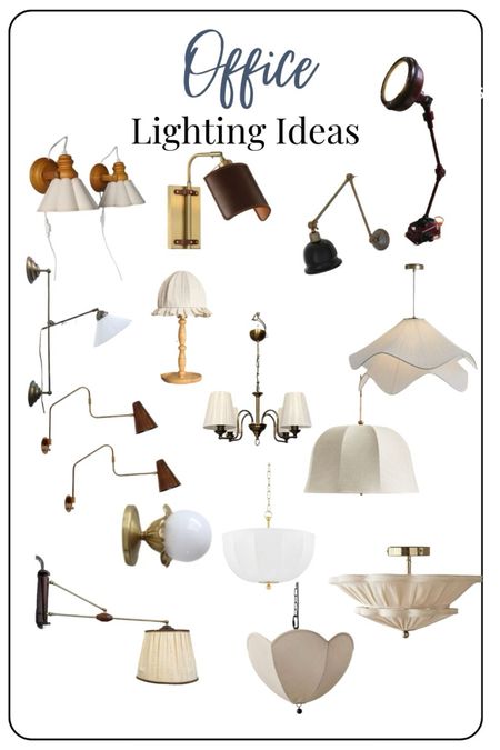 Unique office lighting!  Sconces, articulating sconces, pendants, linen pendants, vintage lighting 

#LTKhome