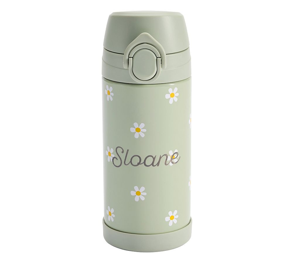 Mackenzie Sage Daisies Water Bottle | Pottery Barn Kids