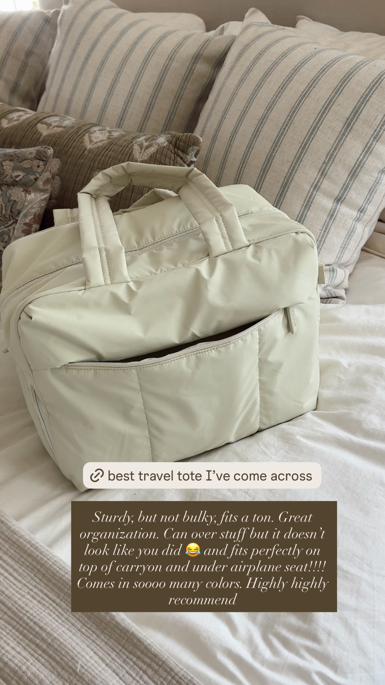 This is the absolute best travel tote I've come across! So sturdy but fits so much. 

 #LTKTravel