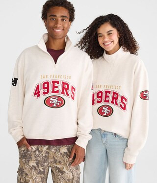 San Francisco 49ers Quarter-Zip Sweatshirt | Aeropostale