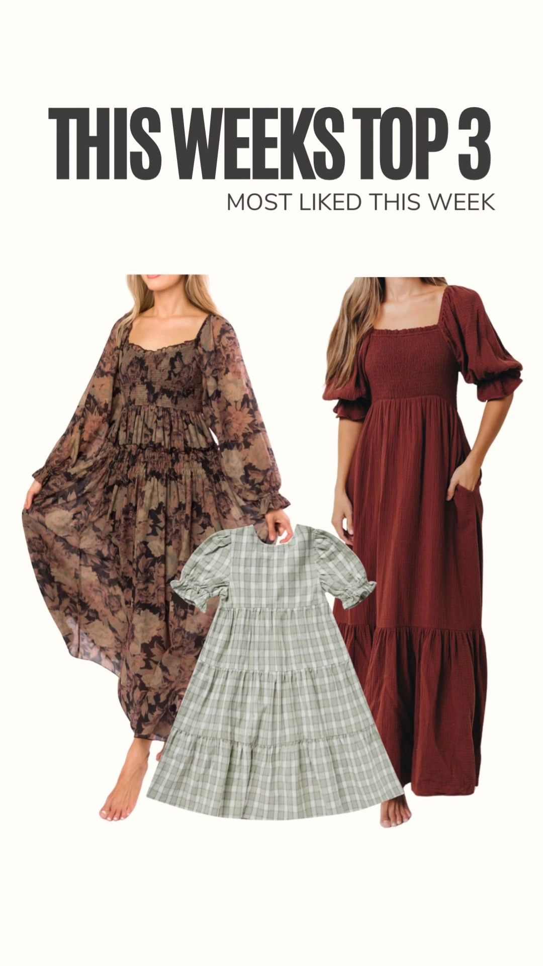 Weekly top 3 ❤️❤️❤️

#LTKFamily #LTKStyleTip