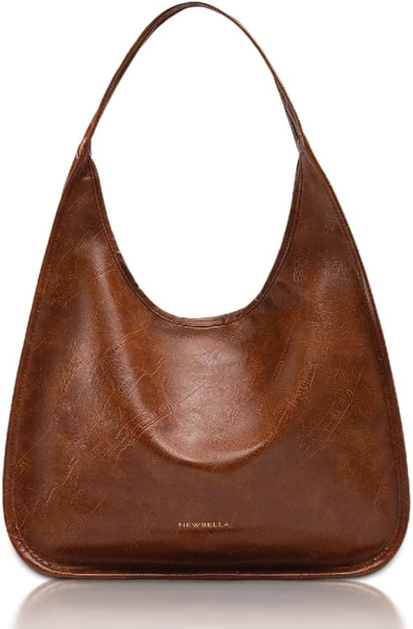 Hobo Purse, PU Leather Shoulder Bag, Tote Handbag for Work and Travel | Amazon (US)