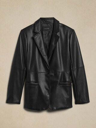 Vegan Leather Blazer | Banana Republic Factory