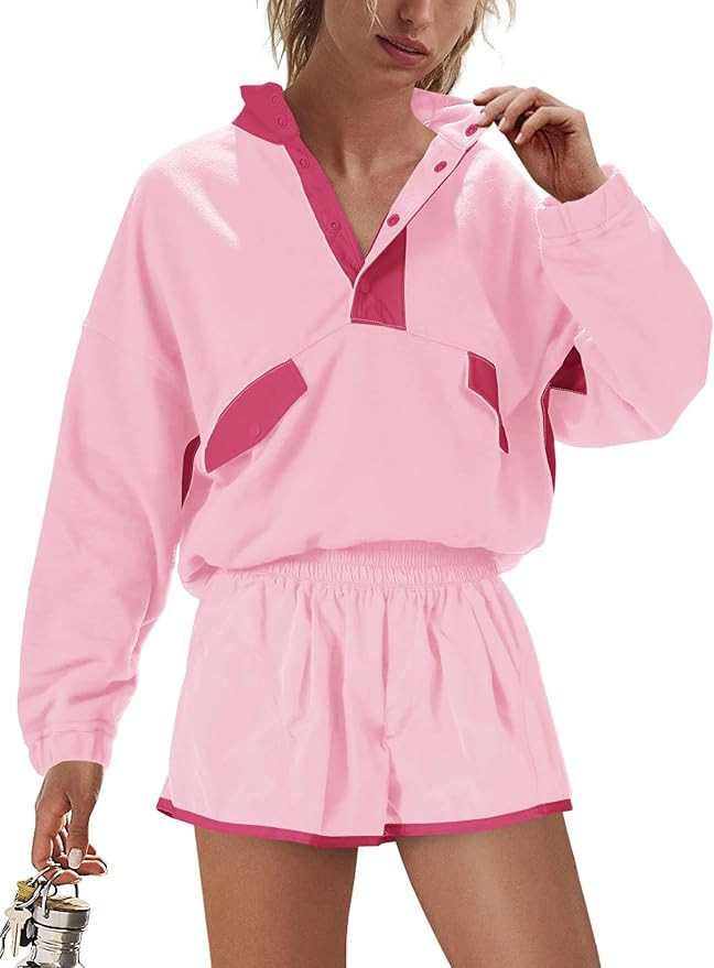 Nirovien Womens 2 Piece Workout Sets Two Piece Outfits Activewear Gym Sets Pullover Sweatshirt An... | Amazon (US)