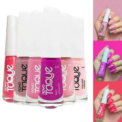 Esmalte Novo Toque - Coleção com 6 Cores em Tons de Rosa | SHEIN