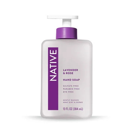 Native Lavender & Rose Liquid Hand Soap 13OZ | Walmart (US)