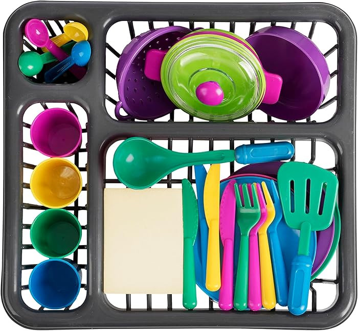 DIMROM Dishes for Mini Kitchen Set with 27 Pcs Items - Cute Pots and Pans Sets for Mini Kitchen, ... | Amazon (US)