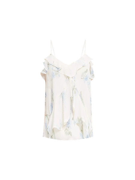 Floral Chiffon Ruffle Cami | LOFT