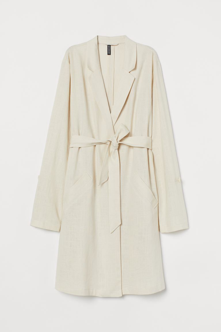 Linen-blend trenchcoat | H&M (UK, MY, IN, SG, PH, TW, HK)