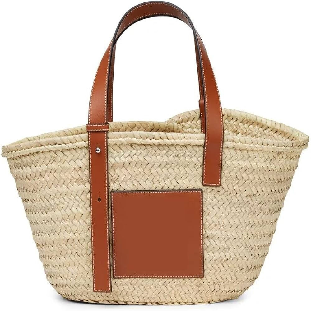 LIANYG Woman's Straw Bag Beach Bag Straw Bags Women Summer Handbag Travel Palm Basket Tote Carryc... | Amazon (UK)