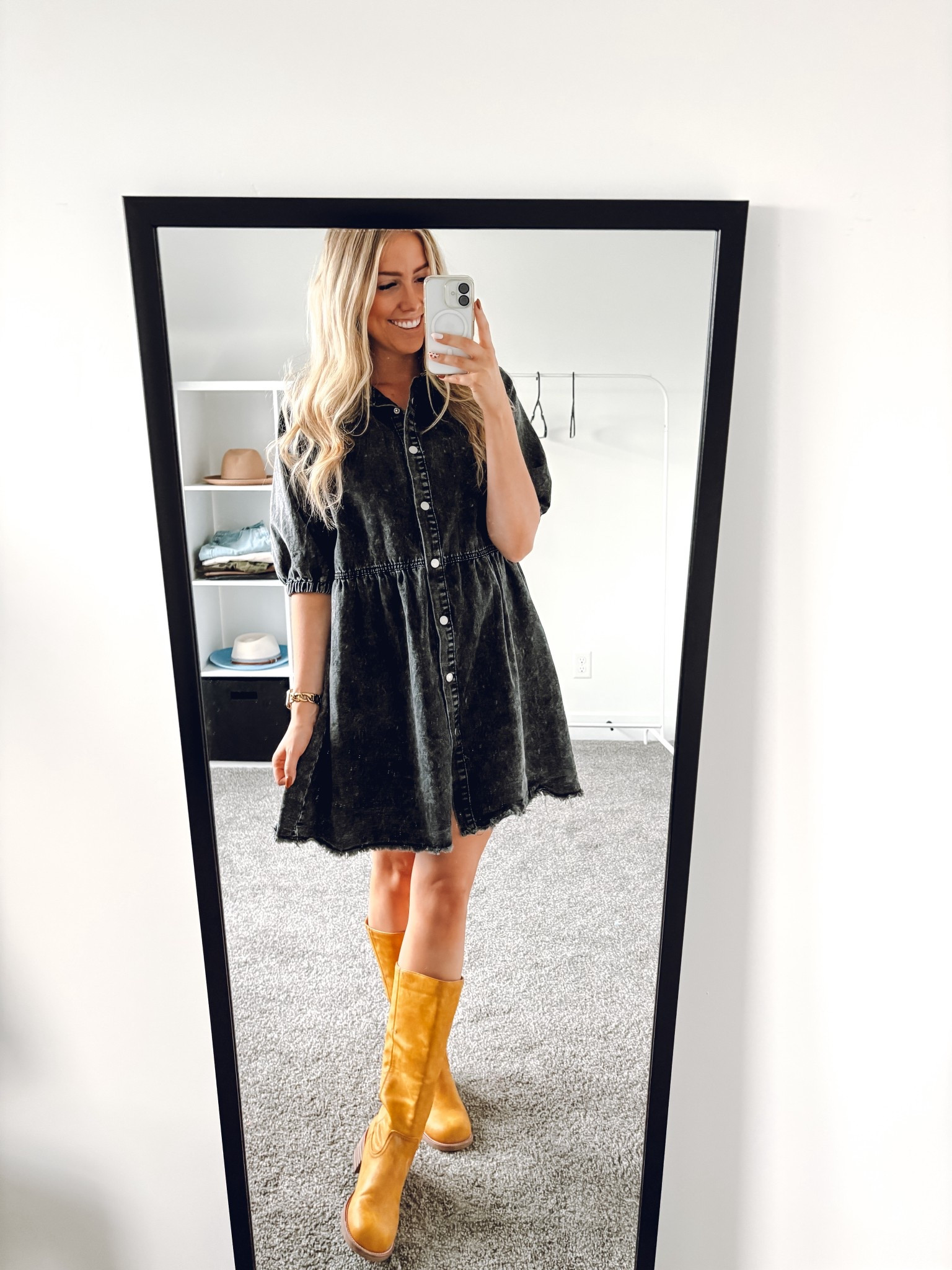 teacher fall outfit idea!
denim dress: sized up one to an L
yellow boots: size up half, more colors & comfortable! look just like the canvas Frye boots!!

| teacher outfit | fall outfit | womens boots | denim dresss

#LTKSeasonal #LTKFindsUnder100 #LTKWorkwear