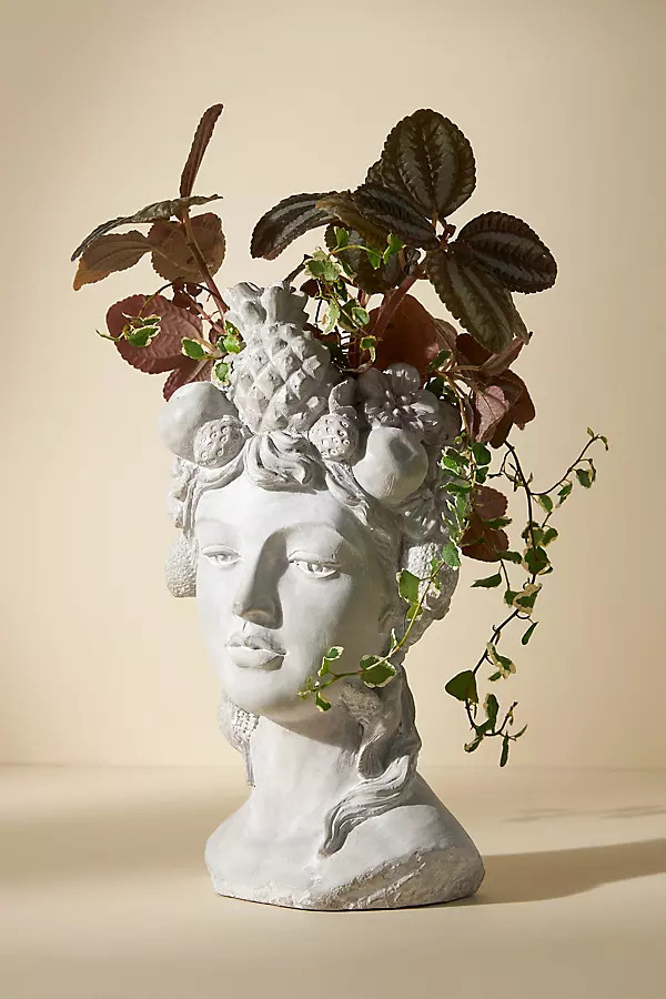 Gianna Grecian Bust Pot | Anthropologie (US)