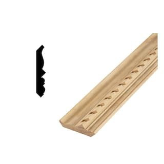 DecraMold DM CM368D 9/16 in. x 3-5/8 in. Solid Pine Crown Moulding with dentil styling 10000081 | The Home Depot