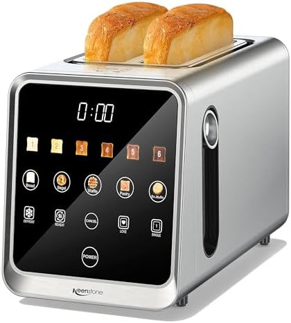Keenstone Toaster 2 Slice, Digital Smart Toaster with TouchScreen, Dual Control Panel, Single Slo... | Amazon (US)