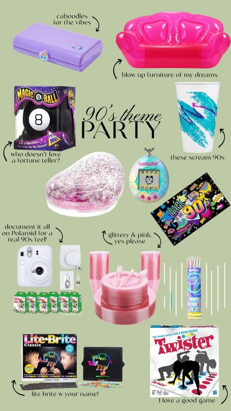 Throw the 90s theme party of your dreams. Nostalgia x100. When the only thing we were worried about was what beanie baby we were getting next. 
#ltkpartyinspo #ltkfinds #ltkgiftguide

#LTKfamily #LTKparties #LTKSeasonal