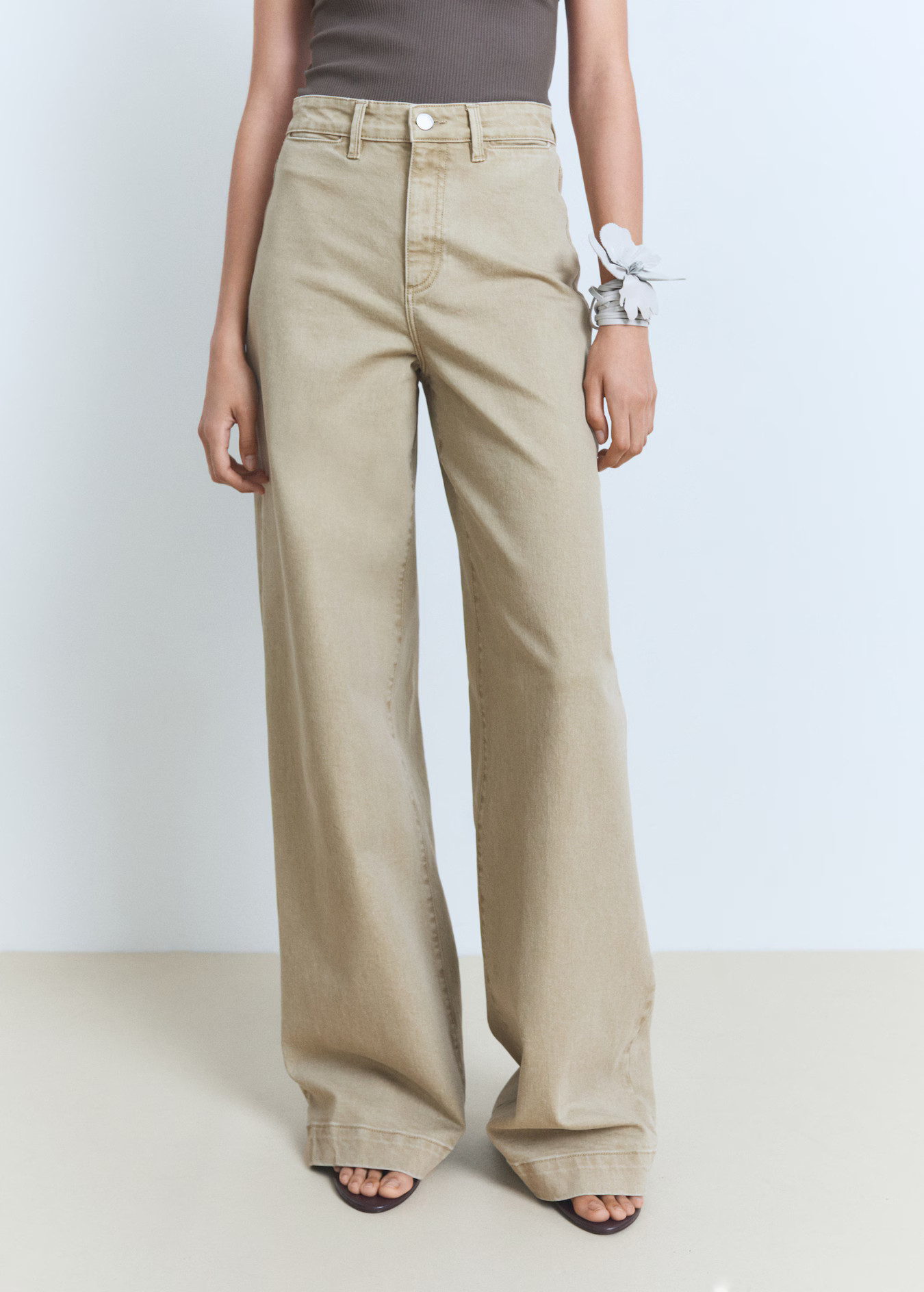 Wide-leg high-waist full-length jeans - Women | MANGO USA | Mango (US/MX/AU)