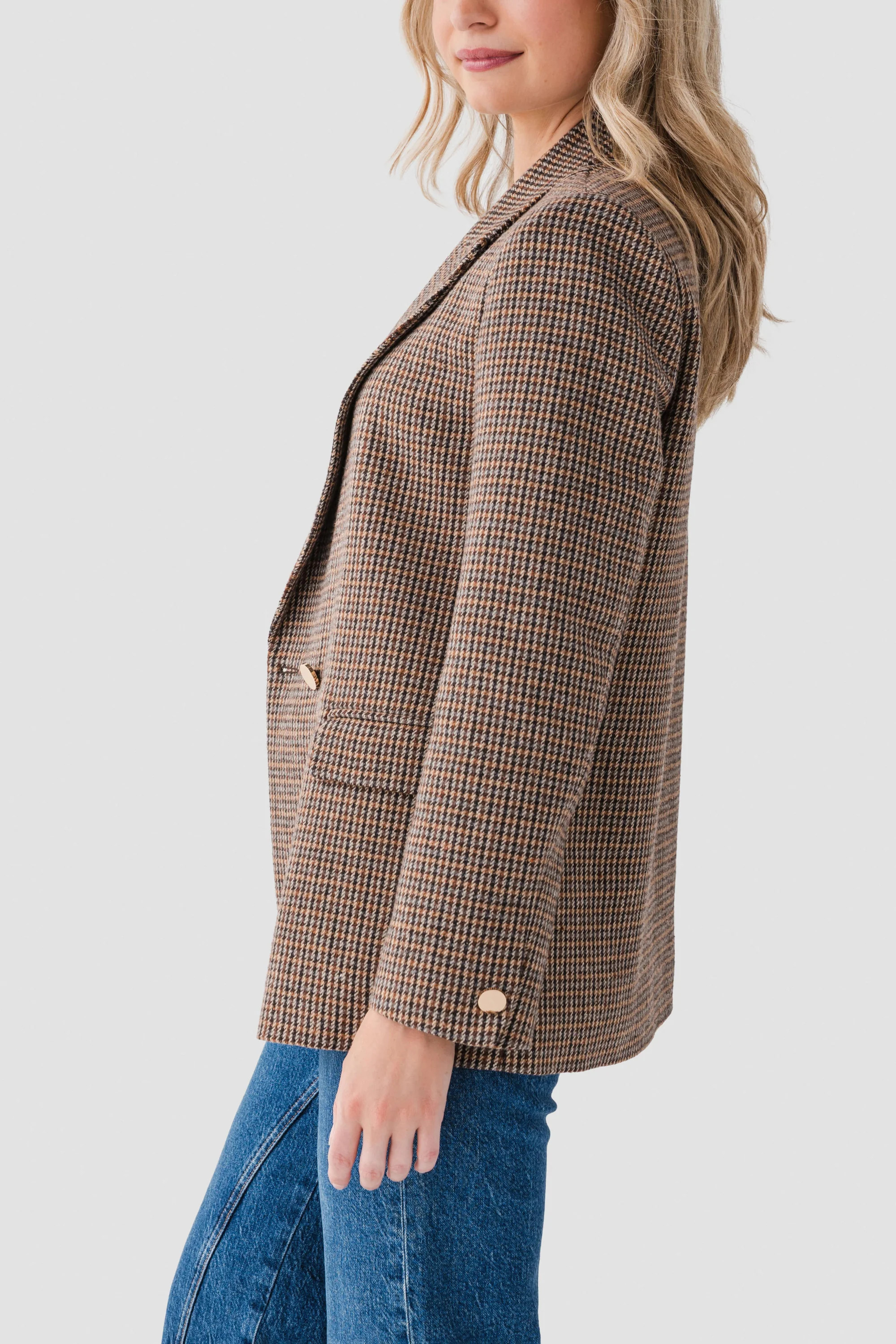 Molly Bracken Houndstooth Blazer | Social Threads