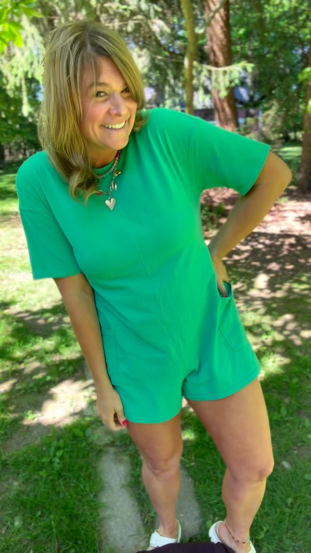 This T-shirt romper is the definition of throw-on-and-go! 🙌 So incredibly comfy, lightweight, and easy to wear. Perfect for baseball games, amusement parks, running errands, chasing kids around the yard, or just everyday life. ⚾️🎡☀️

It comes in so many colors, has a relaxed fit, and the best part? It’s reversible, so you get two cute looks in one! This is one of those pieces you’ll reach for again and again all season long.

#LTKootd #LTKMidsize #LTKOver40
