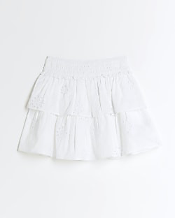 Girls white broderie skirt | River Island (UK & IE)