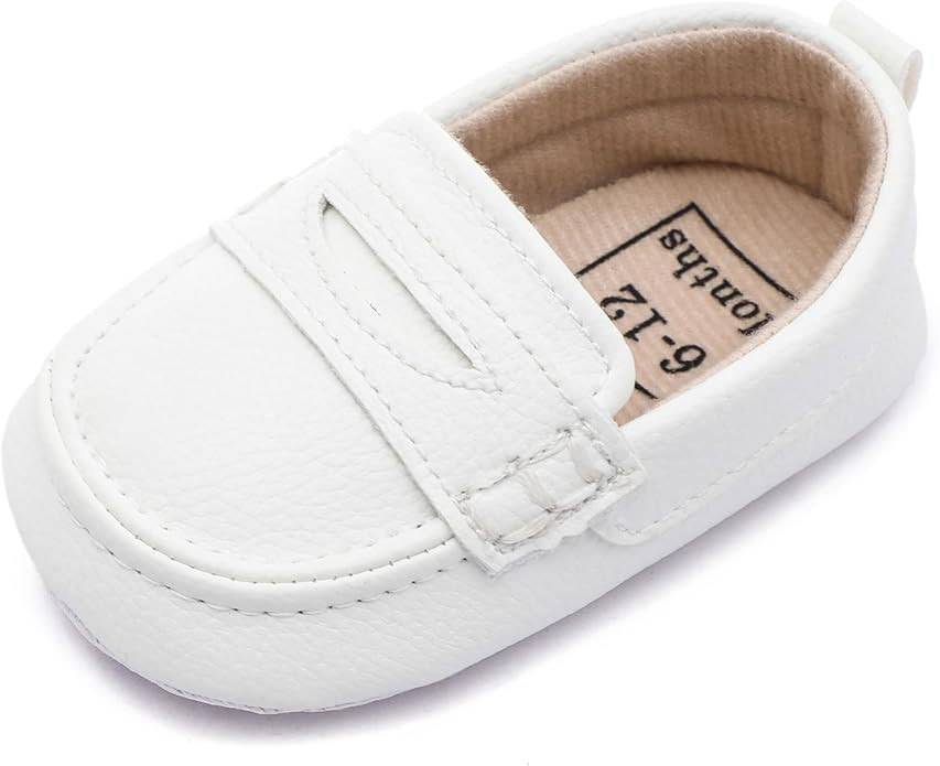 Infant Baby Boys Loafers Soft Sole PU Leather Toddler Moccasins Girls First Walking Crib Dress Sh... | Amazon (US)