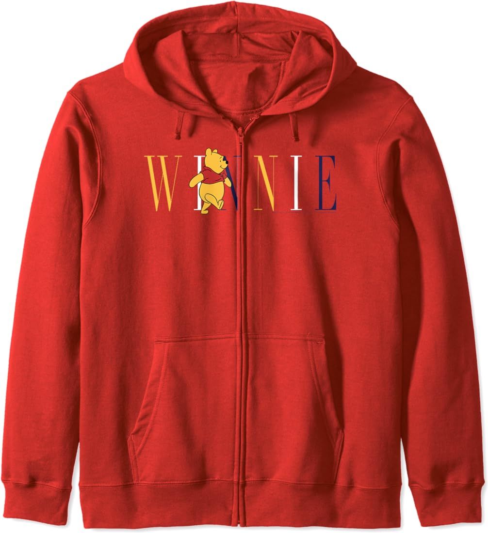 Disney Winnie The Pooh Simple Text Zip Hoodie | Amazon (US)